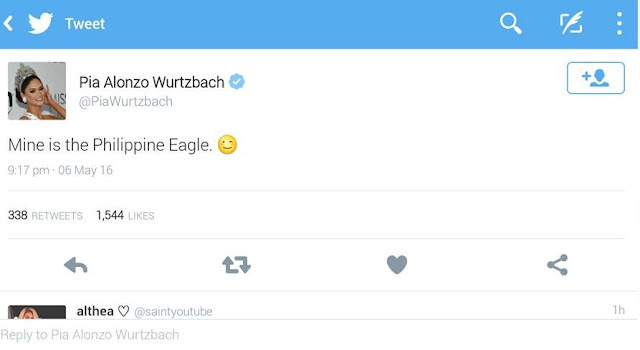 LOOK: Is this a sign that Pia Wurtzbach is for Mayor Duterte?