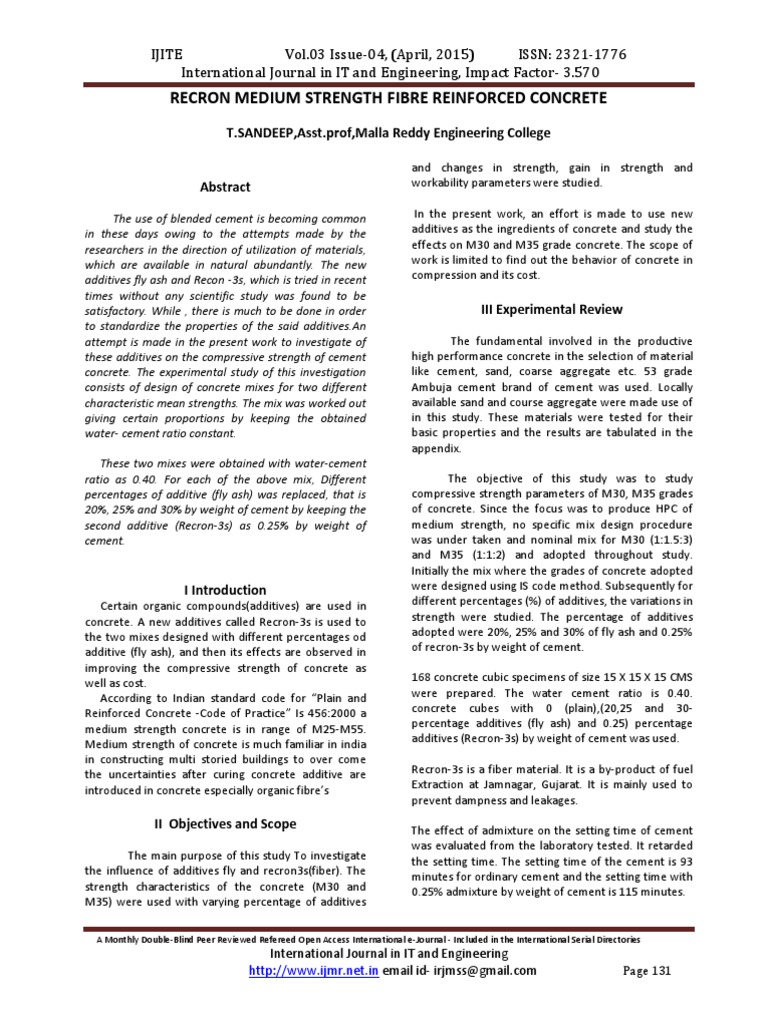 m30 concrete mix ratio Scribd india