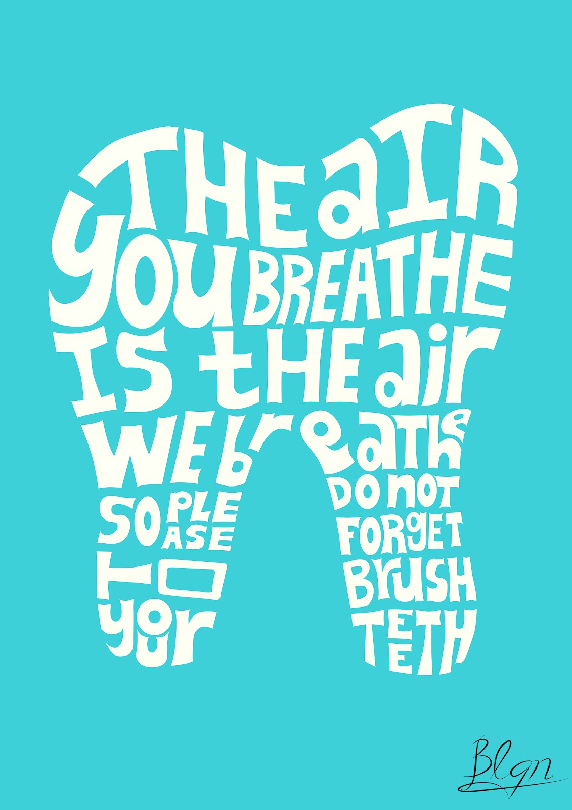 JVF Brush Your Teeth Typography