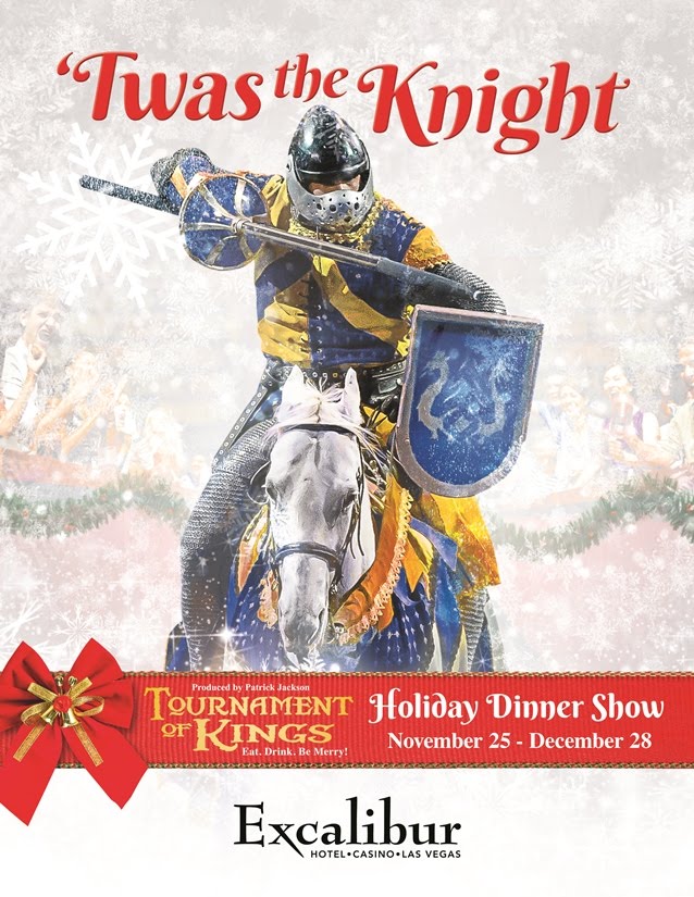 Eat, drink and be merry at holiday version of Excalibur's dinner show
