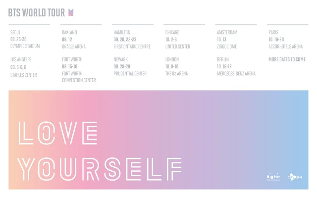 [TOUR] BTS 방탄소년단 en Europa concierto tour WORLD TOUR LOVE YOURSELF