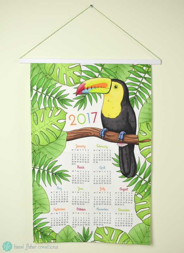 How to Finish a Spoonflower Tea Towel sewing tutorial. Finished Toucan Tea Towel Calendar Design by Hazel Fisher Creations How to Finish a Spoonflower Tea Towel sewing tutorial. Finished Toucan Tea Towel Calendar Design by Hazel Fisher Creations