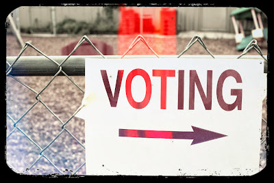 Sign for polling place