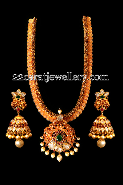 kasu mala with locket