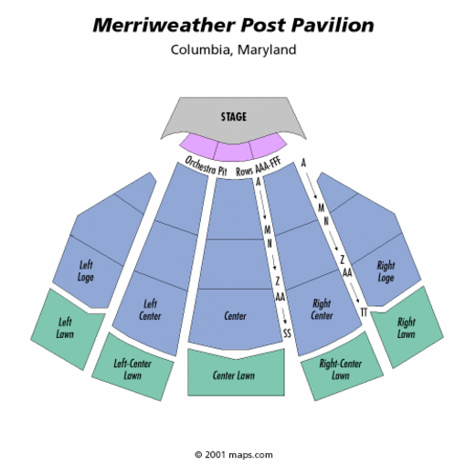 Merriweather Post Pavilion Virtual Seating Chart