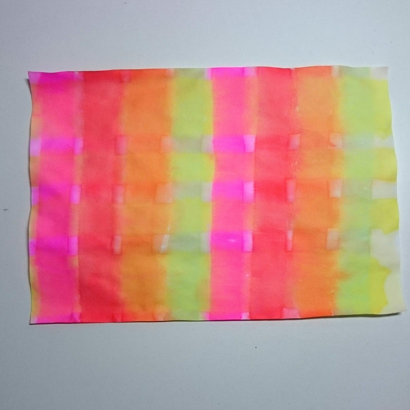 Stamps and Stencils Bleeding Tissue Paper technique