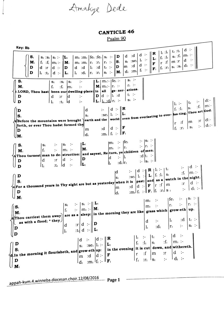 AFRICAN MUSIC IN TONIC SOLFA