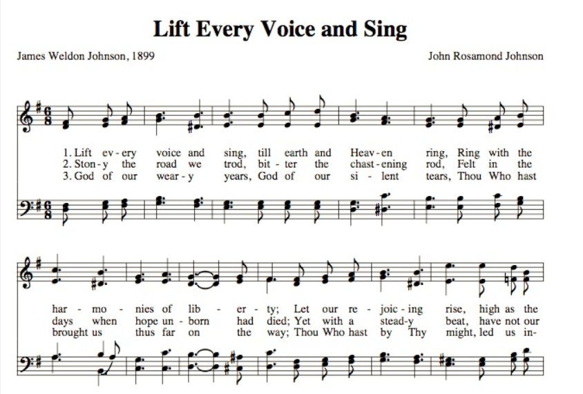 ms relyeas chorus and gcmc lift every voice and sing lift every voice sheet music
