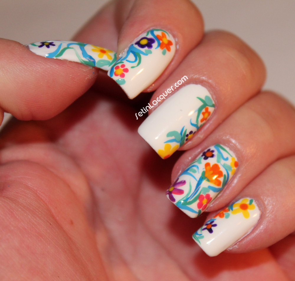 Inspired floral nail art | Set in Lacquer | Bloglovin’