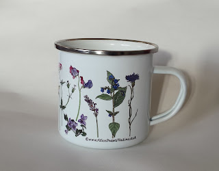 Flowers Enamel mug by Alice Draws The Line Flowers Enamel mug by Alice Draws The Line