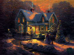 cottage christmas 3d cozy backgrounds winter cottages evening night animated wallpapers scene moving related