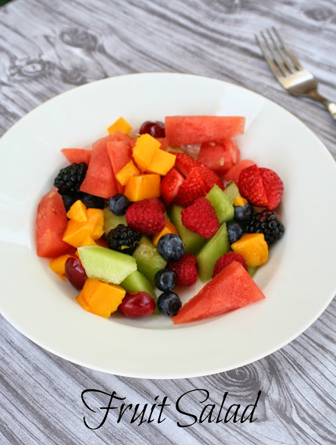 Fruit salad - a yummy assortment of fruit tossed together | Jordan's Onion