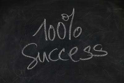 A photo of success written on a chalk board