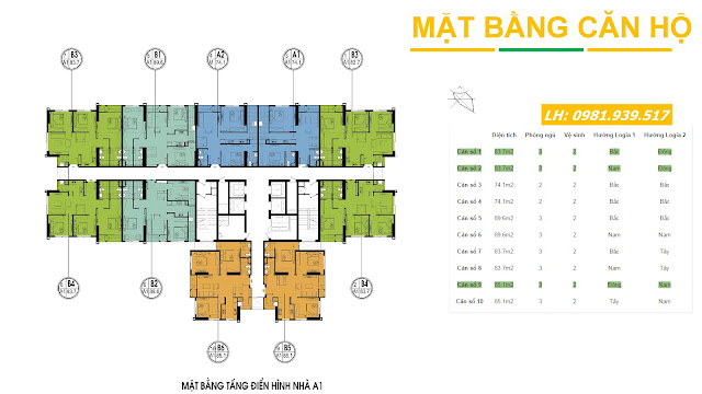 Mặt bằng tổng thể tòa A1 Chung Cư An Bình City Mặt bằng tổng thể tòa A1 Chung Cư An Bình City