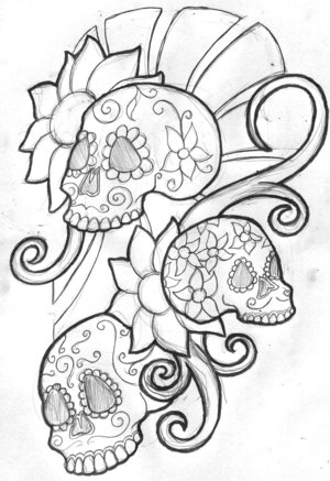 Looking for unique Tattoos? Sugar Skull Tattoo · click to view large image