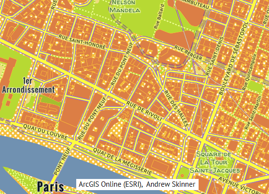 Pop Art style map of Paris Pop Art style map of Paris