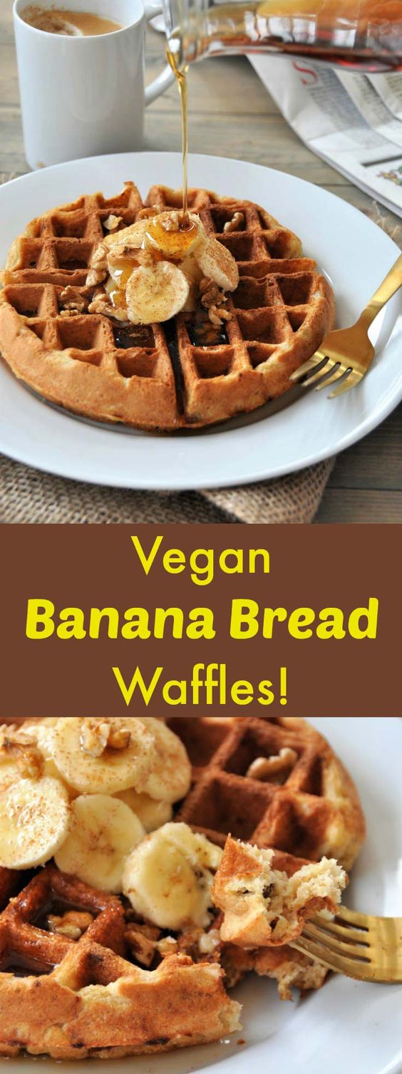 Vegan Banana Bread Waffles (DairyFree & EggFree) My Kitchen Recipes