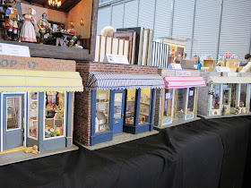 Row of one-twelfth scale miniature shops.