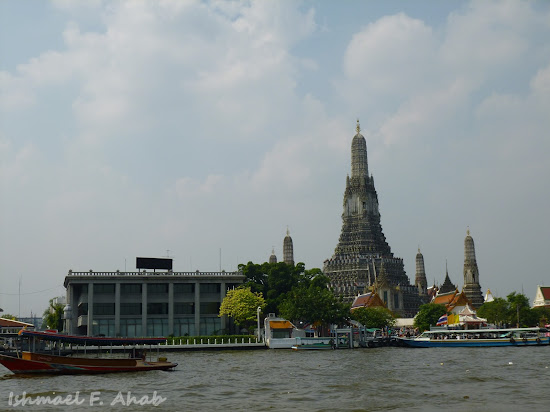 View of Wat Arun on Chao Phraya River