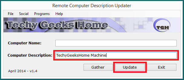 Remote Computer Description Updater v1.4 Released 9