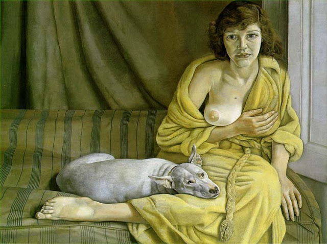 Girl with White Dog
