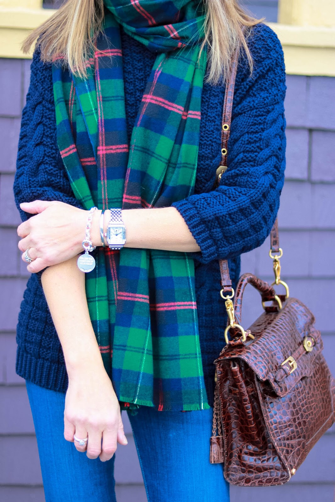 Chunky sweater and scarf The Midlife Fashionista