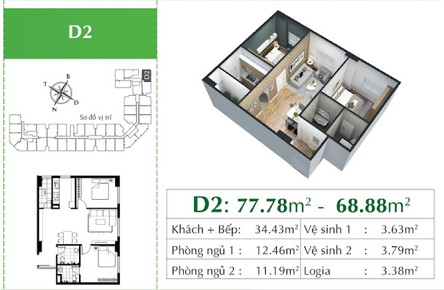 Thiết kế căn hộ D2 Eco City Long Biên Thiết kế căn hộ D2 Eco City Long Biên