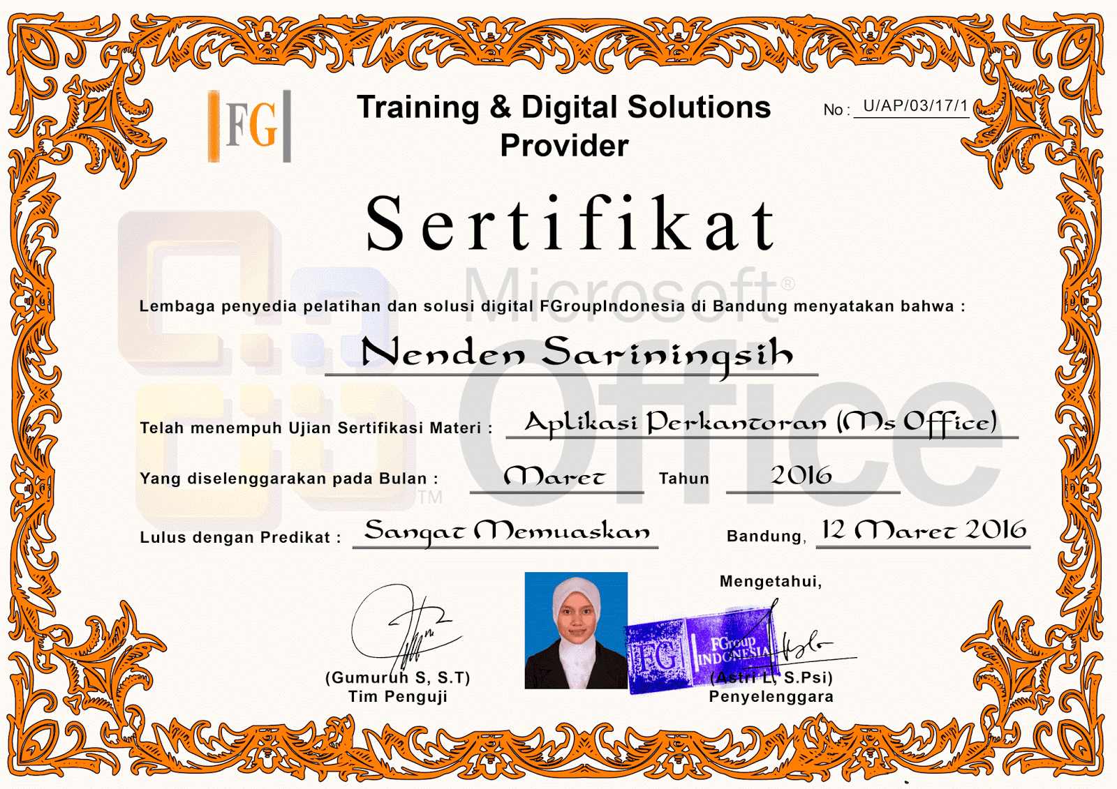 contoh sertifikat