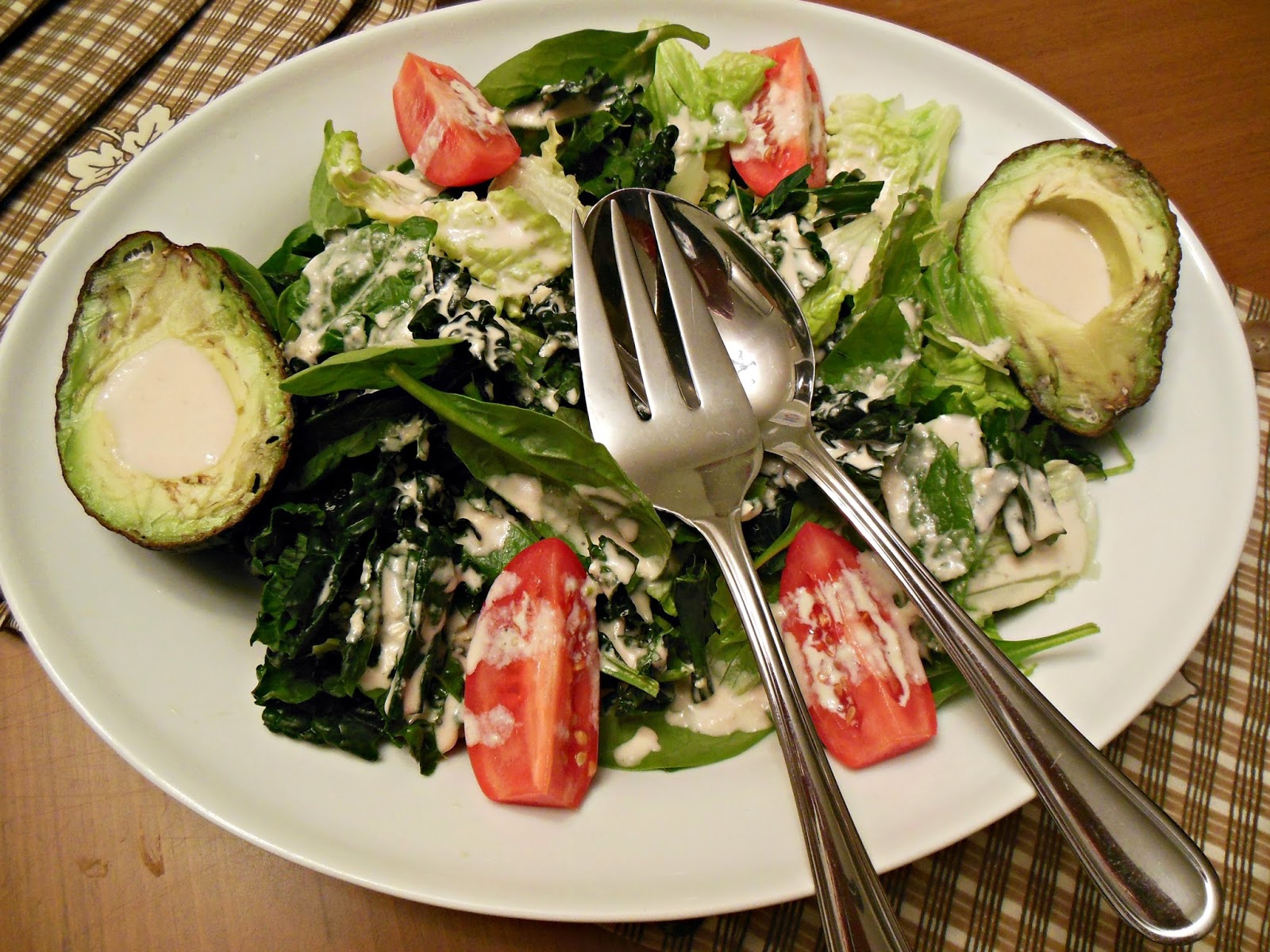 Julia's Caesar over Mixed Greens, a nontraditional Caesar Salad