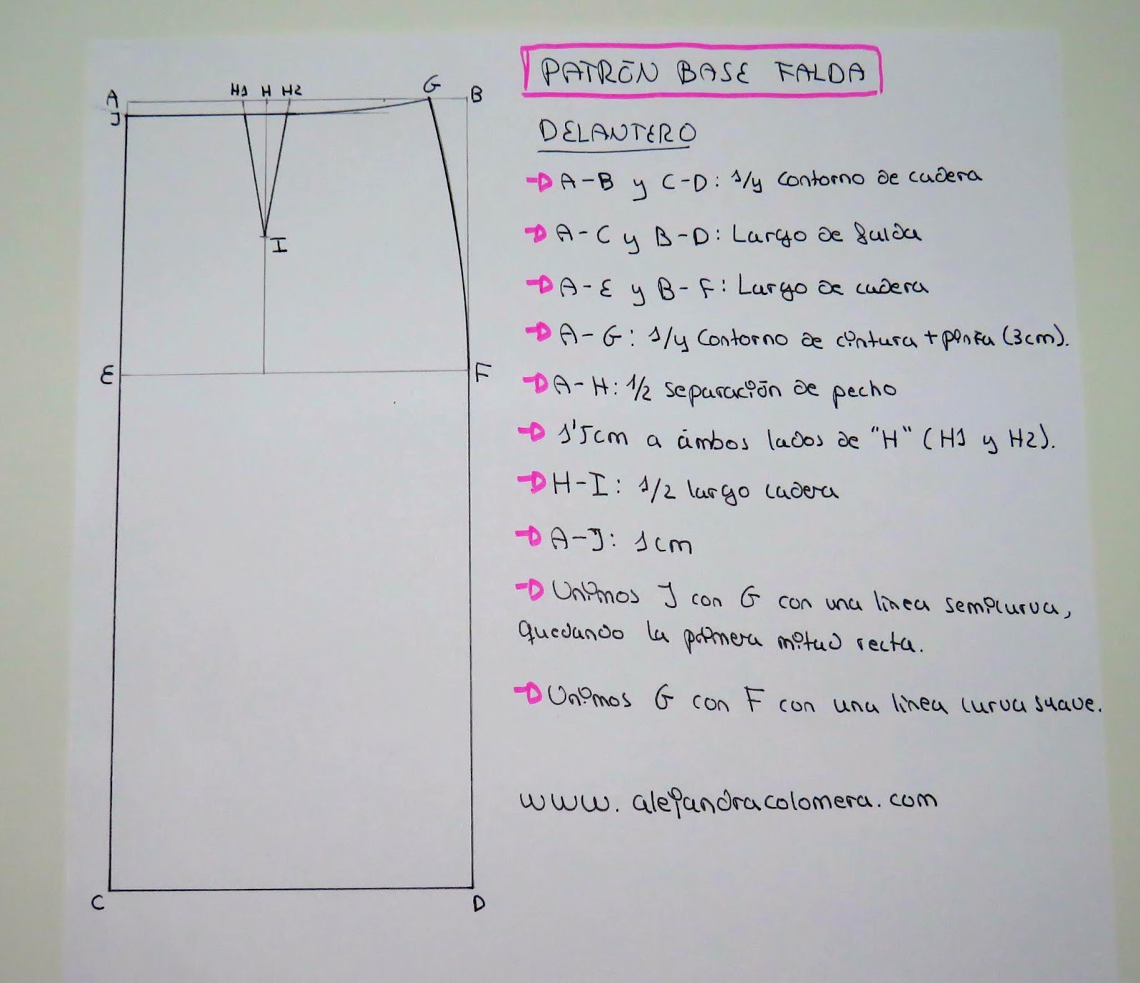ayuda mariposa biografía Cómo hacer el patrón base de una falda (tutorial) - Alejandra Colomera |  Acf Studio