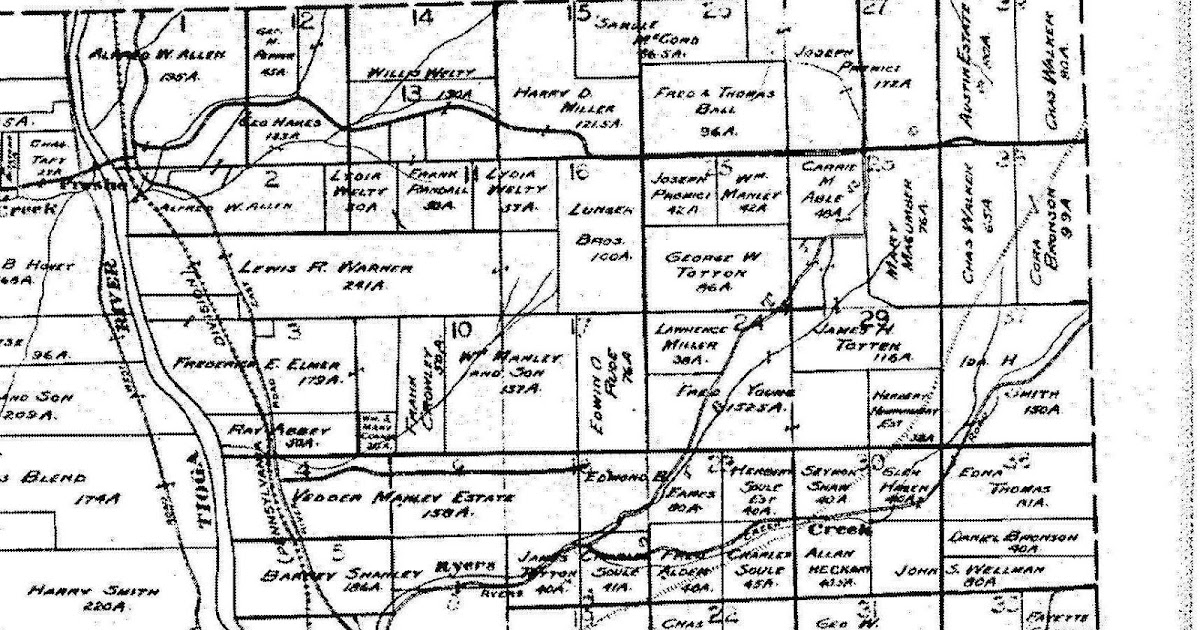 1932 Map of Lindley NE Quadrant