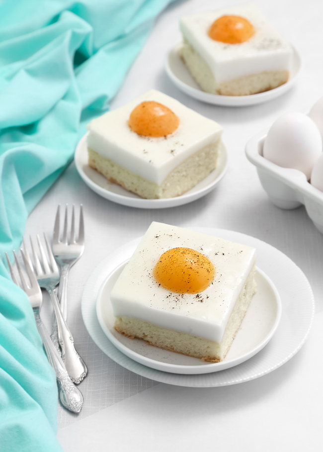 German Fried Egg Cake (Spiegeleierkuchen) Sprinkle Bakes