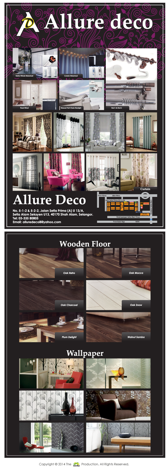 allure deco, wallpaper, wooden floor