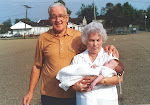 Grandma + Grandma Meyer with Brooke at her christening at St. Francis Xavier Church