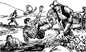 Adventure, January 1, 1928 - Illustration by Ralph Nelson for Hell an’ High Water by Stephen Payne
