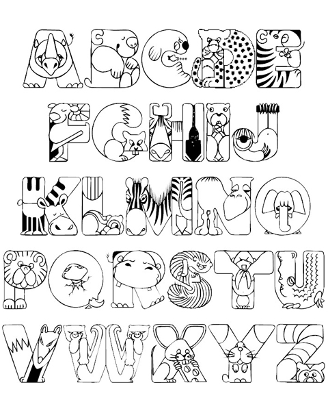 zoo animal alphabet coloring pages - photo #2