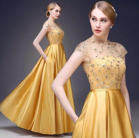  Model  Baju  Pesta dari Kain Brokat Renda dan Sifon  