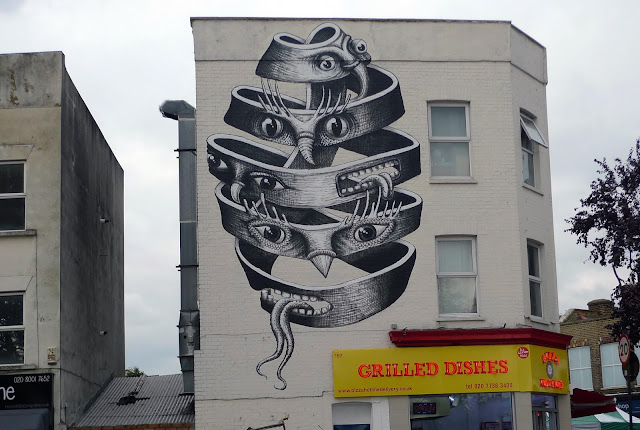 Our friend Phlegm is back in London, UK where he just finished working on a brand new piece in the district of Dulwich.