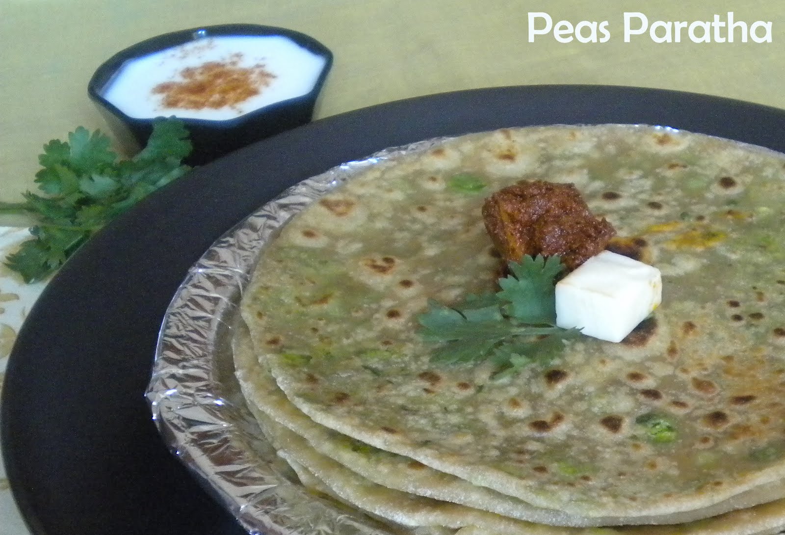PEAS PARATHA INDIAN, NON INDIAN RECIPE COLLECTION