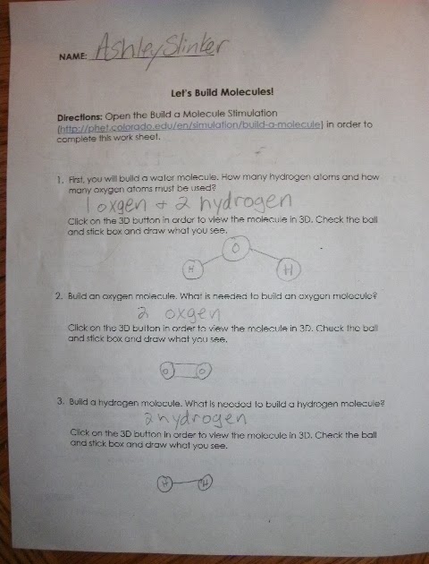 Phet Molecular Shapes Worksheet Answers : Visualizing Chemistry Summer