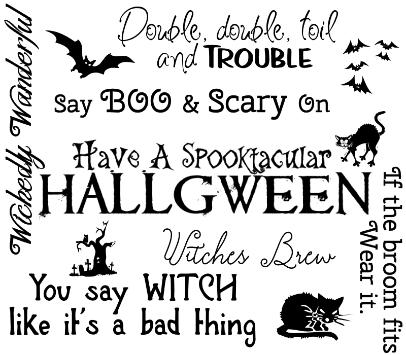 halloween wordart