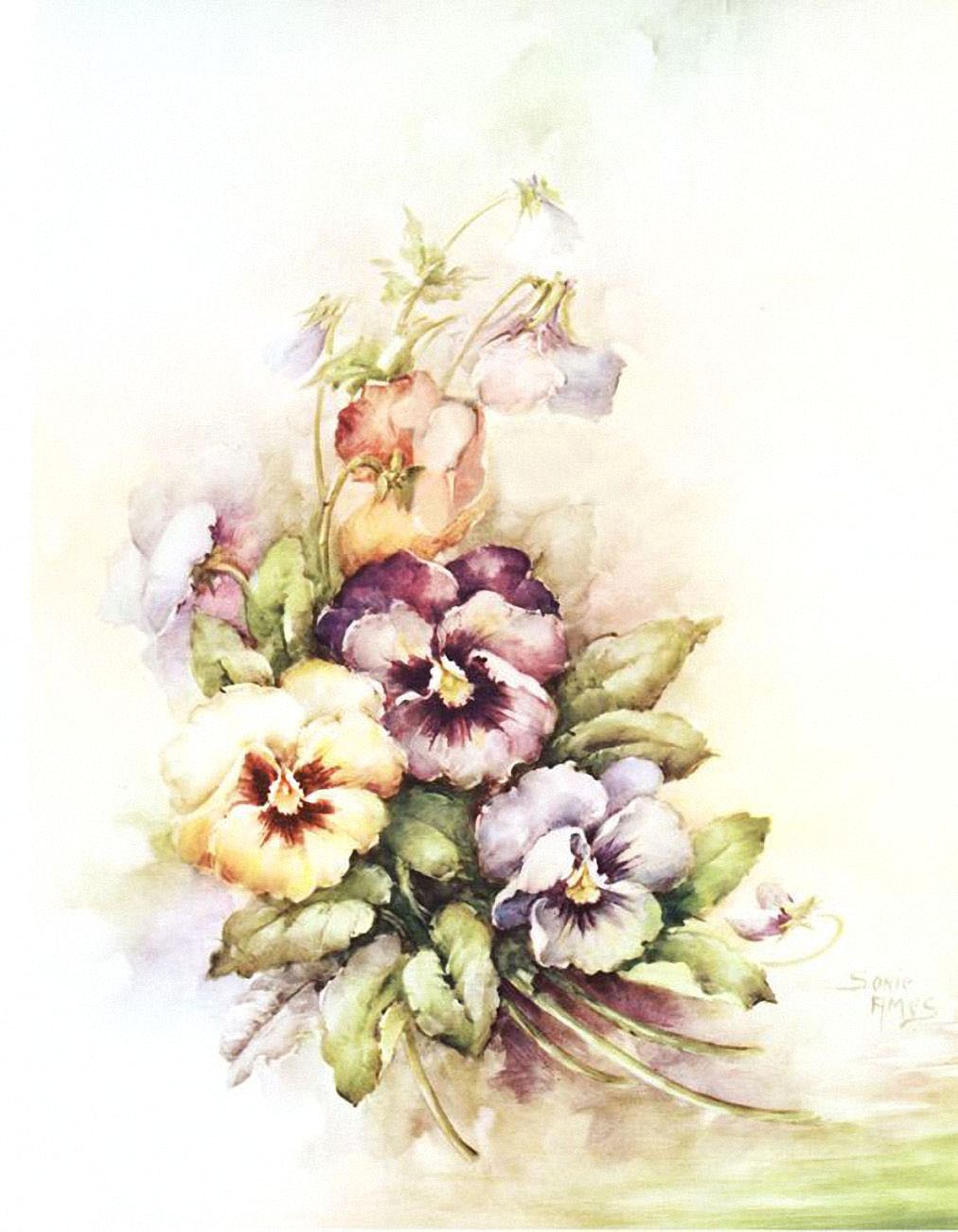 Mary elizabeth duffield (british, 1819-1914). картины sonie ames. цветы sonie ames. анютины глазки vintage. салфетки для декупажа розы.