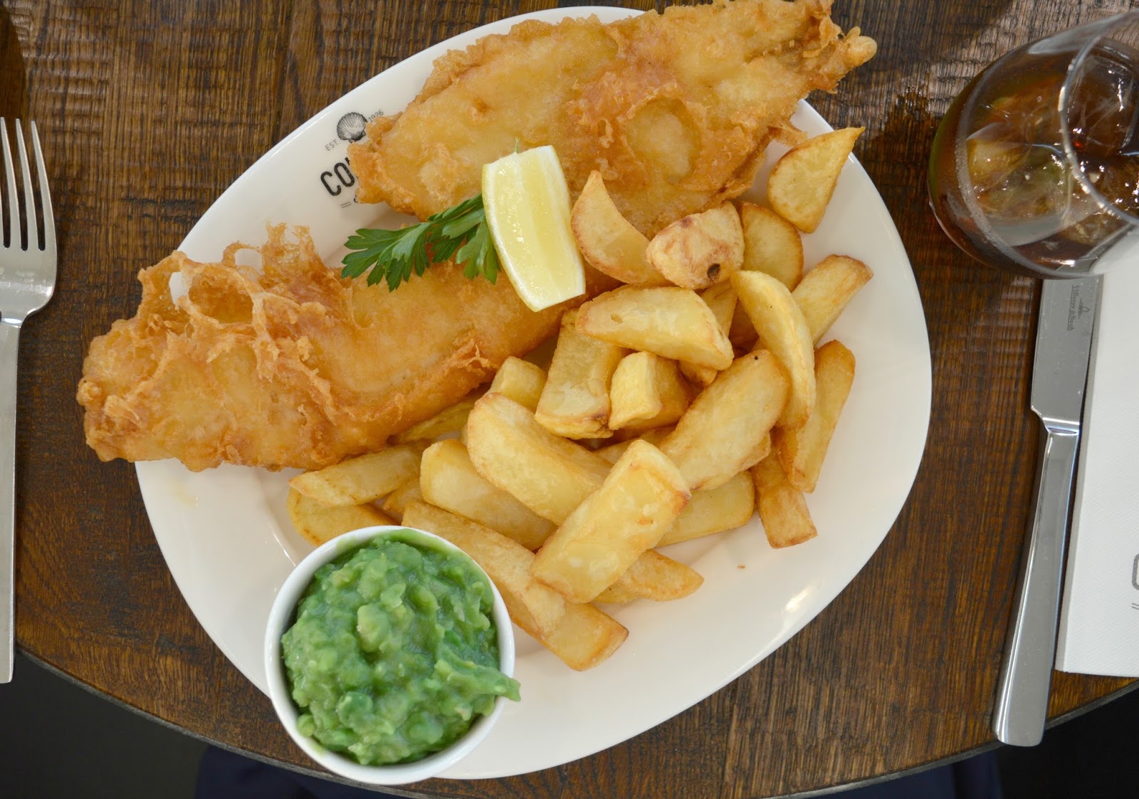 Colmans Seafood Temple, South Shields - Cod and Chips