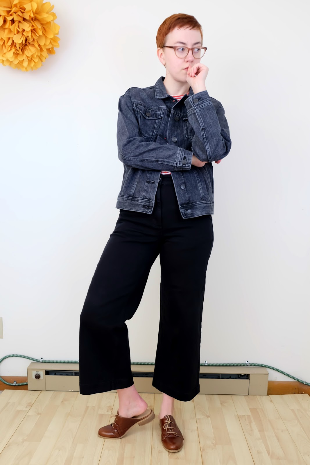 Everlane head to toe Everlane Denim Jacket in Washed Black review Everlane head to toe Everlane Denim Jacket in Washed Black review