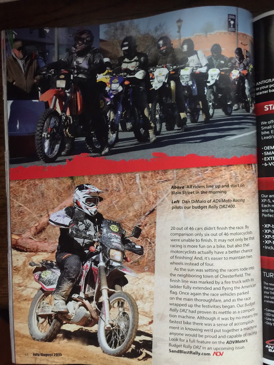NISMO Stuff: SandBlast Rally Makes Cover of ADV Moto Magazine