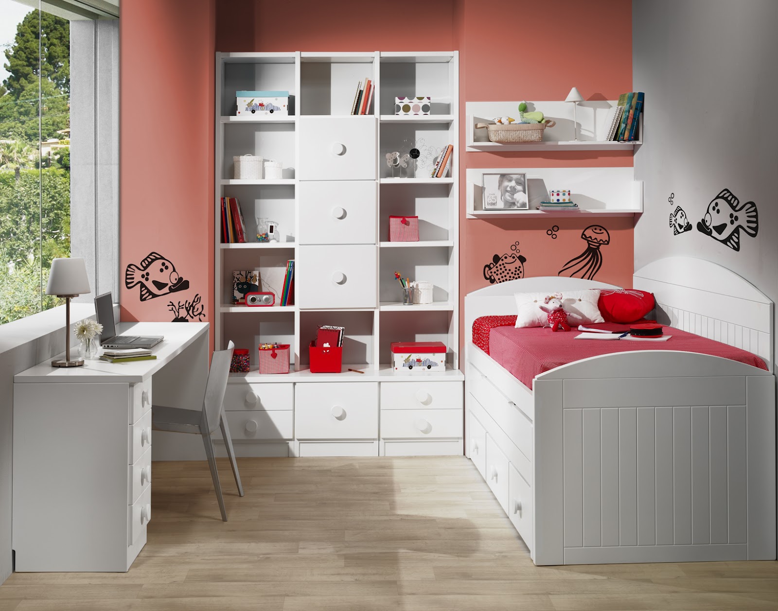 estantes flotantes para dormitorios juveniles