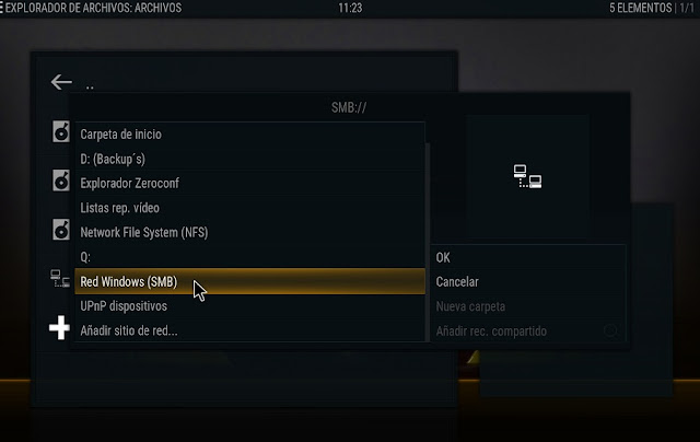 Añadir carpeta compartida por SMB en KODI Como añadir carpeta SMB en KODI