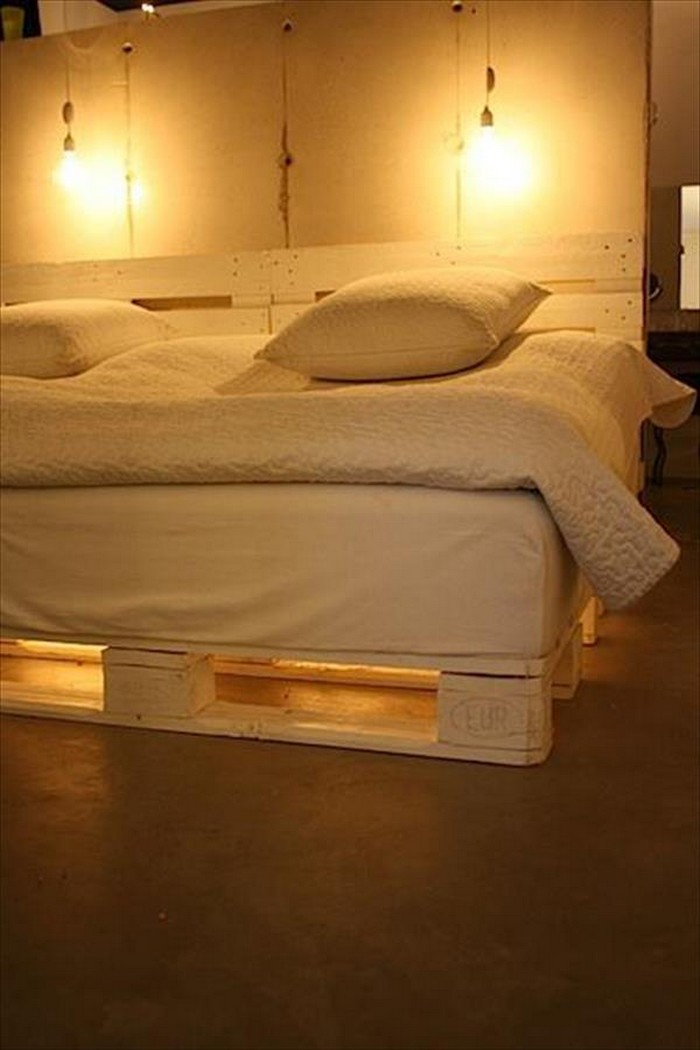Amazing DIY Pallet Bed Frame with Headboard Pallets Platform