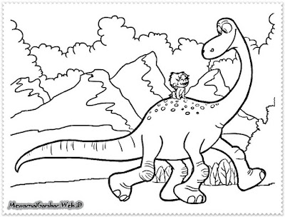 Gambar Mewarnai Dinosaurus Terbaru 2019