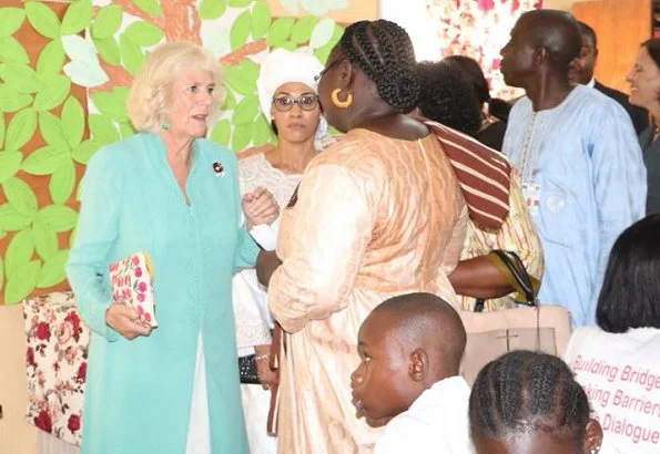 Prince Charles, President Mr. Adama Barrow and his wife Mrs. Bah-Barrow. Duchess Camilla visited the St. Therese’s Upper Basic School